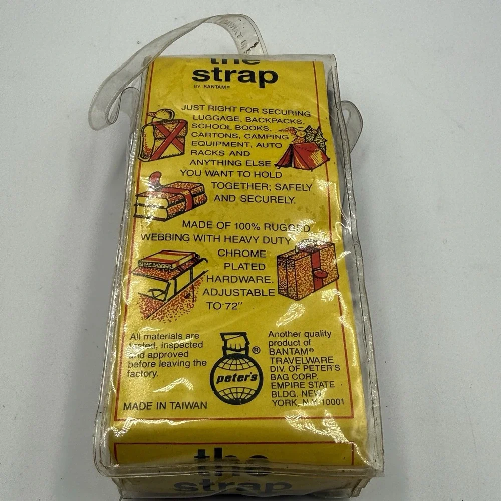 Vintage Bantam The Strap Rainbow Luggage Backpack Tie Down Strap Taiwan NOS